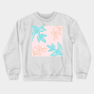 tropical leaves pattern Crewneck Sweatshirt